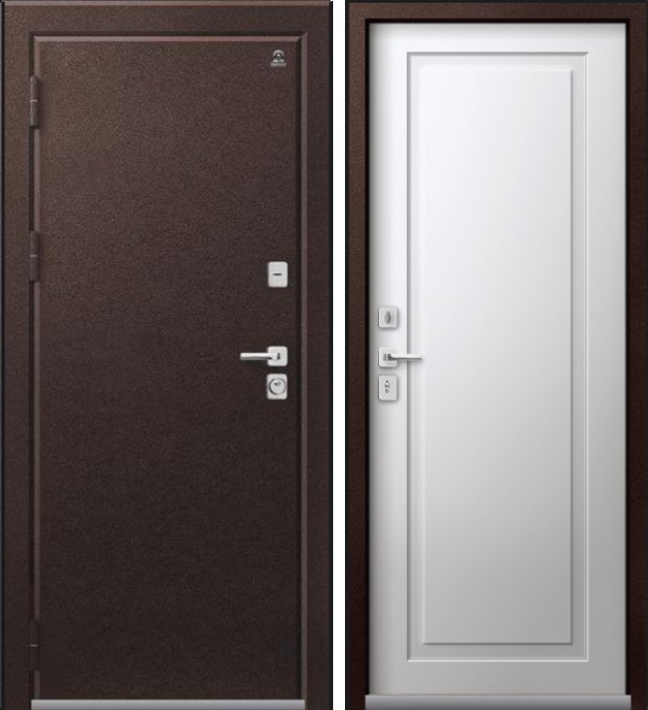 Дверь Термо-4 Шоколадный Муар - Кашемир Белый DIS007379