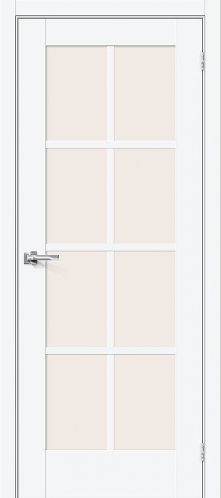 Межкомнатная дверь Прима-11.1 White Silkwood BR5956