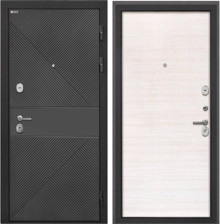 Дверь Интекрон Сицилия Remix (фурнитура хром) ФЛ-613 черный крашеный DIS007194